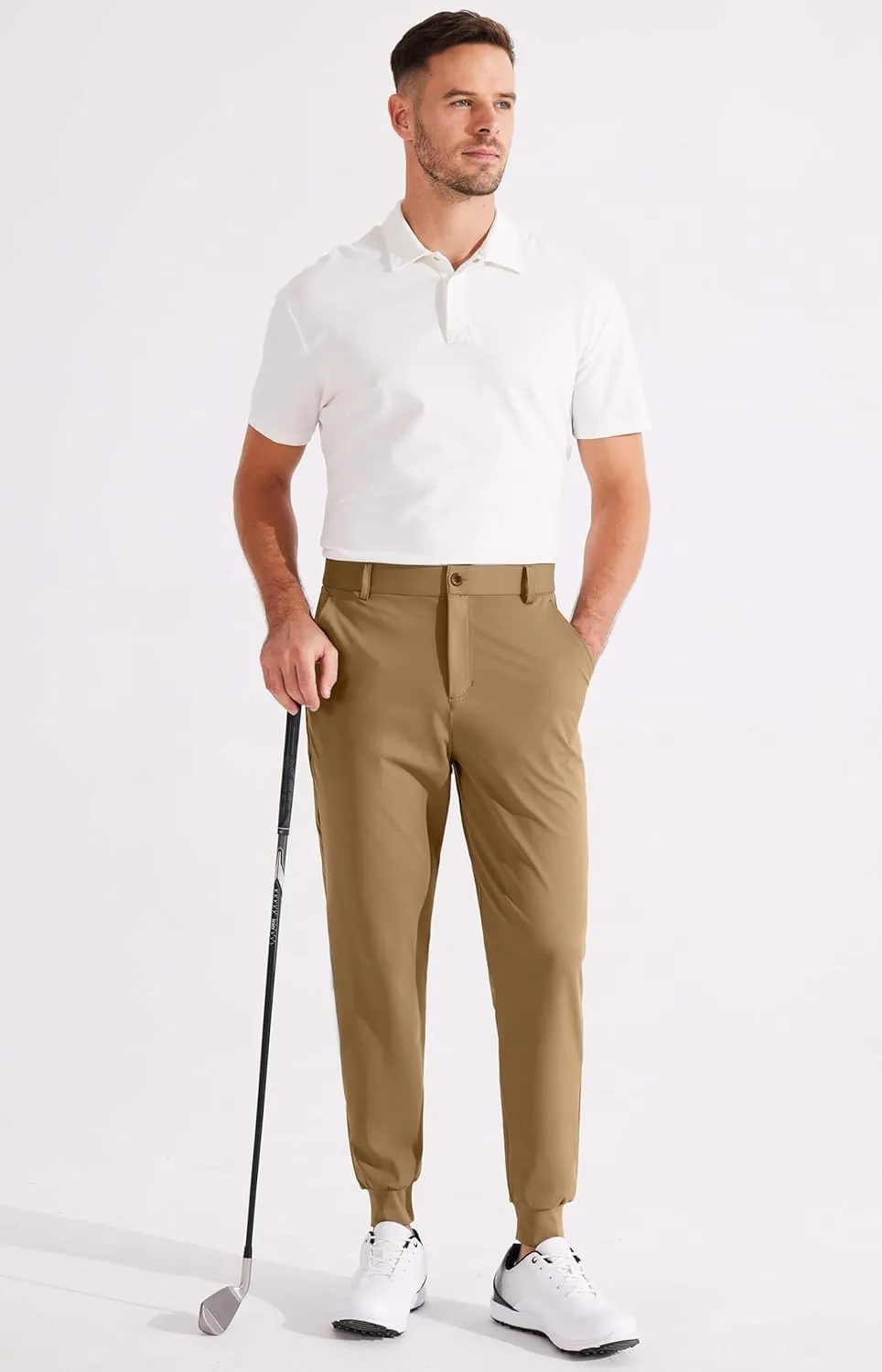 Libin Men's 4-Way Stretch Golf Joggers with Pockets, Slim Fit Sweatpants for Work Dress Pants Athletic Casual Yoga Pants