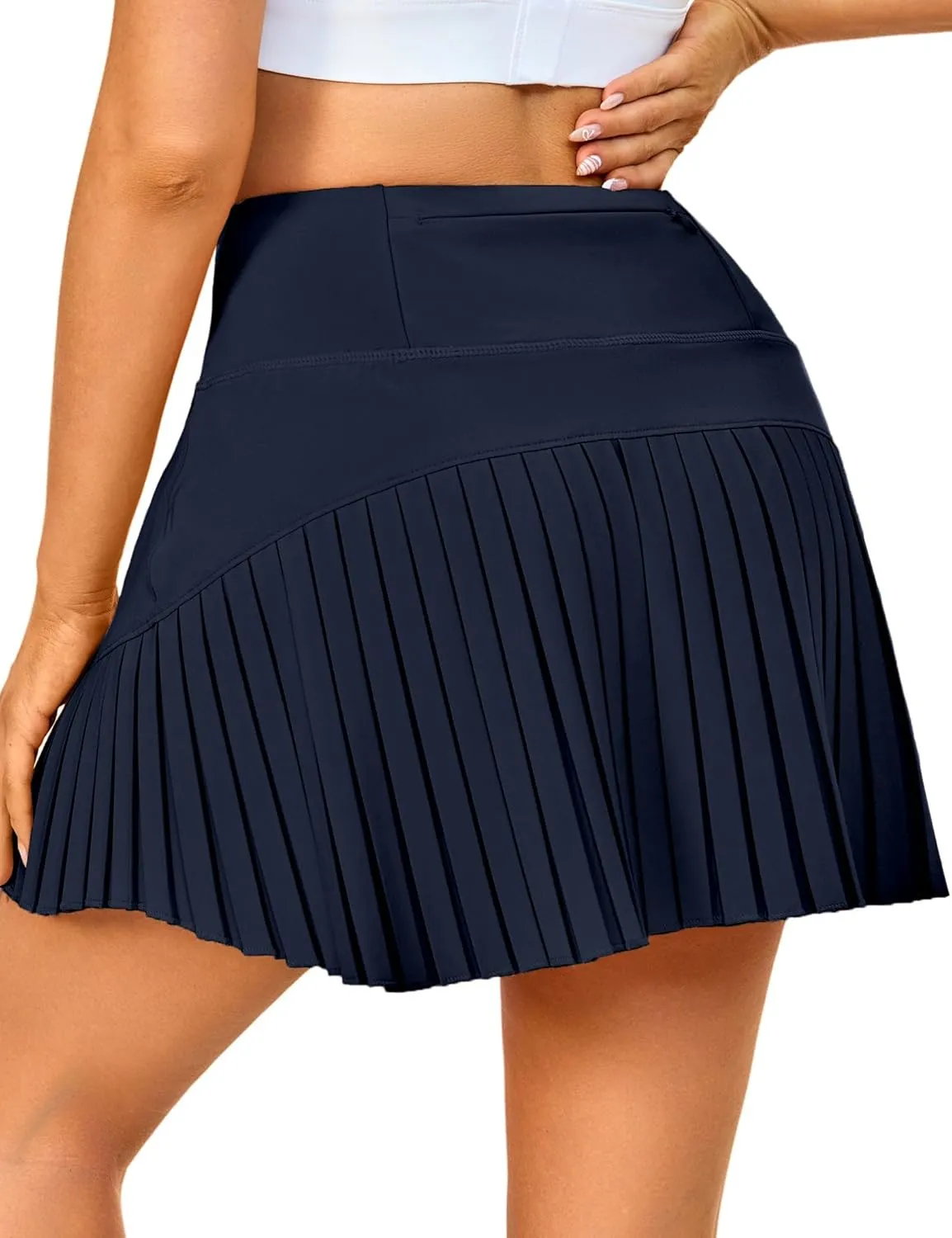 Little Donkey Andy Women's Pleated Tennis Skirts Athletic Golf Skorts High Waisted Casual Workout Sports Running Skirts