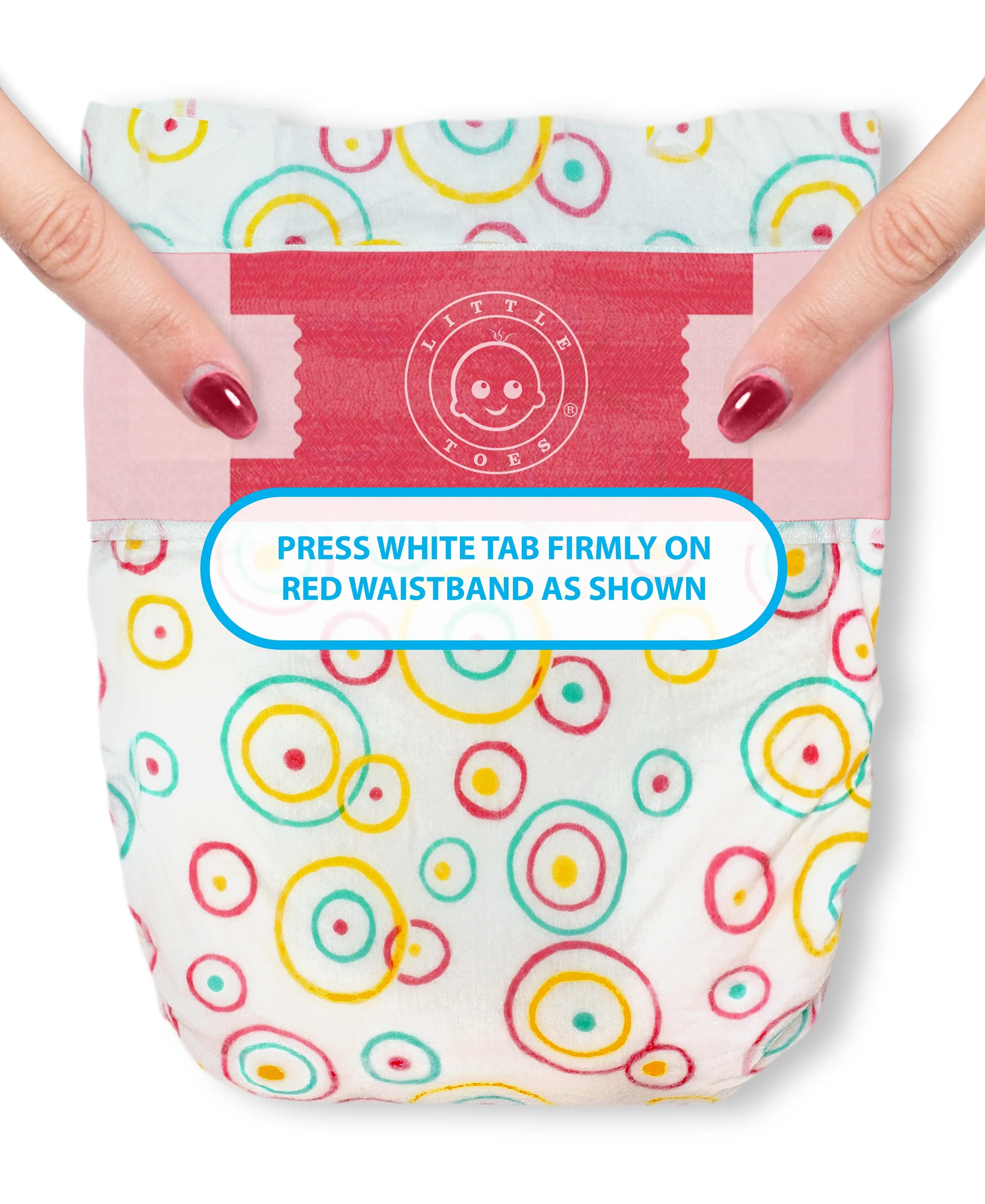 Little Toes Convenience On The Go 3x Diapers | Size Large (20-29 lbs)