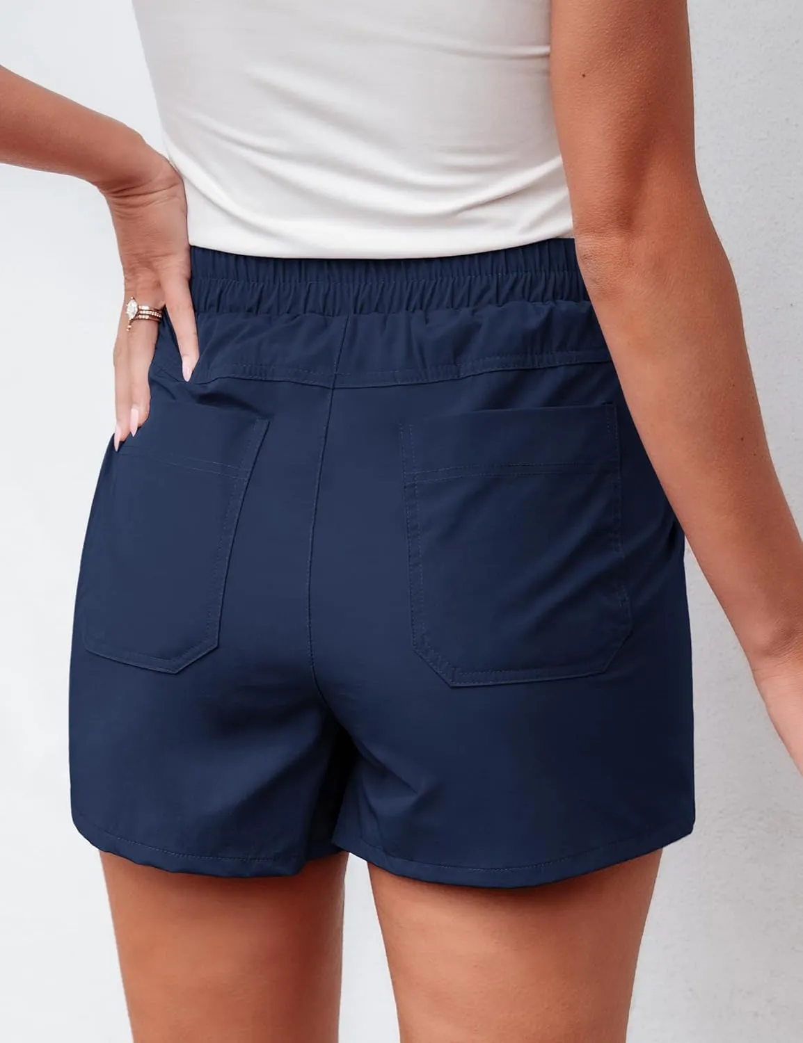 luvamia Skorts for Woman Trendy High Waisted Wrap Elastic Waist Pocket Fast Dry Hiking Tennis Golf Gym Skirt with Shorts