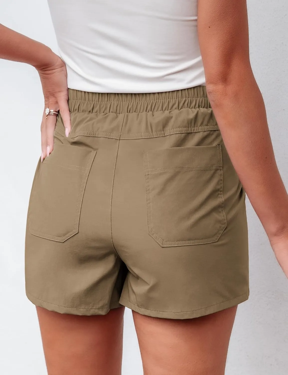 luvamia Skorts for Woman Trendy High Waisted Wrap Elastic Waist Pocket Fast Dry Hiking Tennis Golf Gym Skirt with Shorts