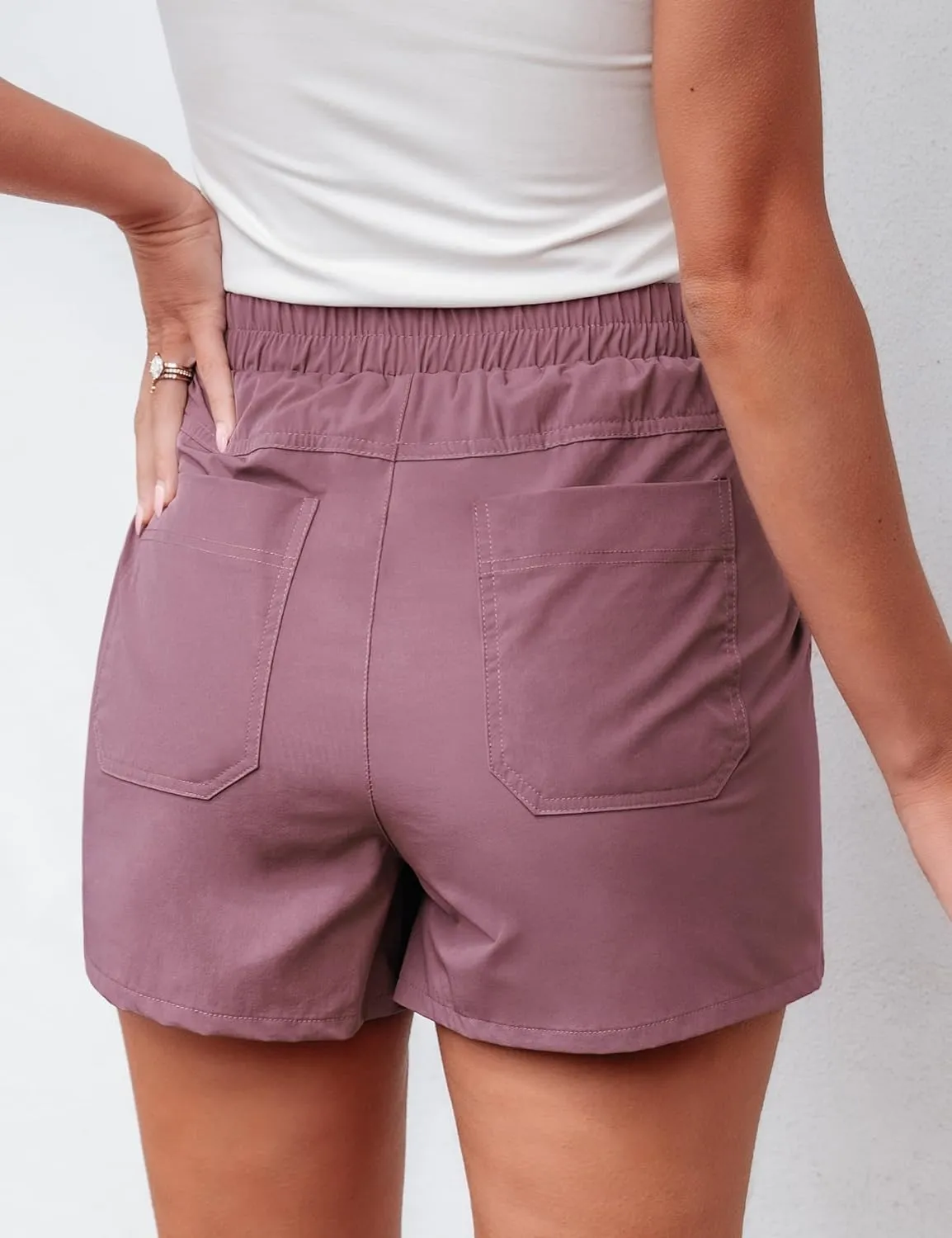 luvamia Skorts for Woman Trendy High Waisted Wrap Elastic Waist Pocket Fast Dry Hiking Tennis Golf Gym Skirt with Shorts