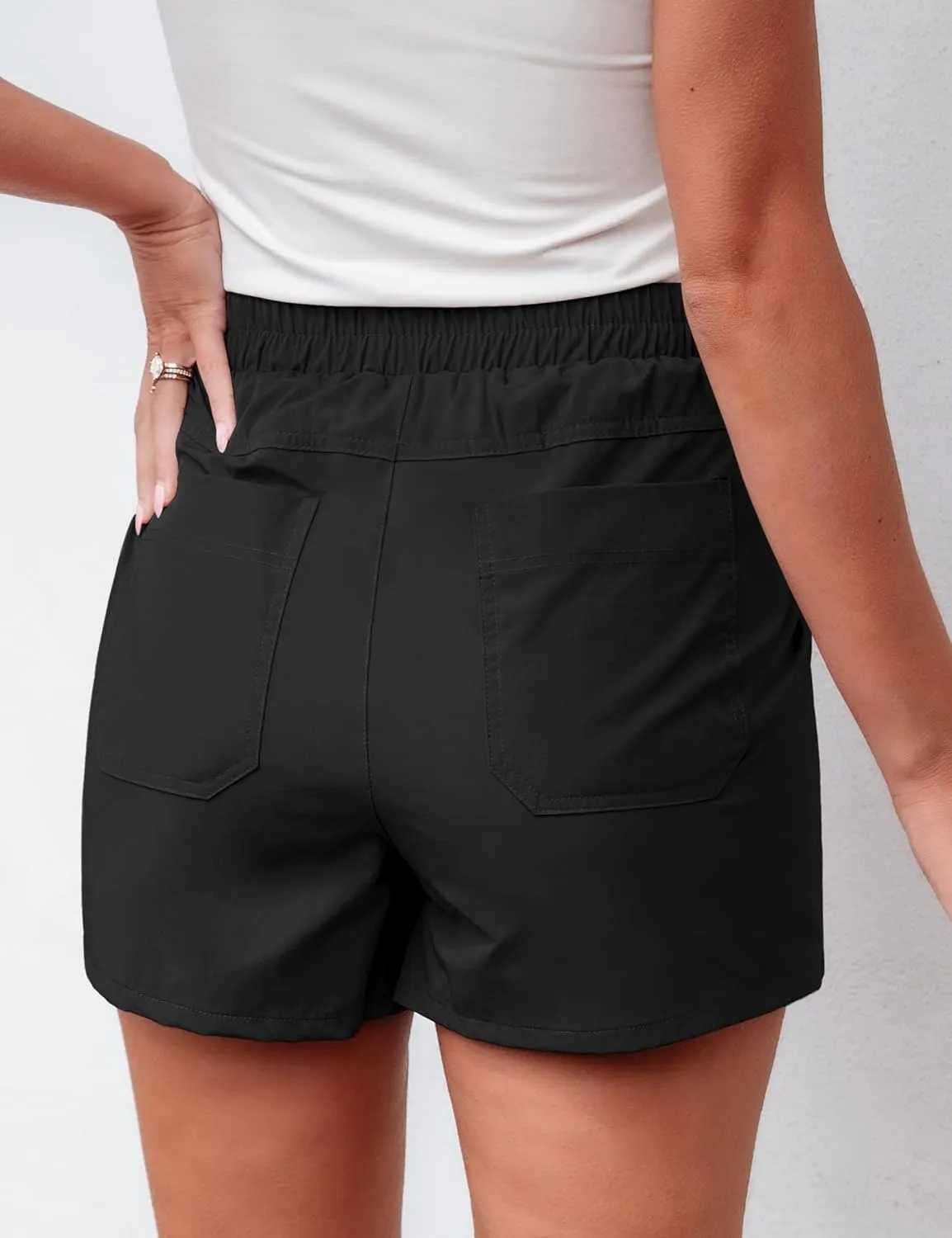 luvamia Skorts for Woman Trendy High Waisted Wrap Elastic Waist Pocket Fast Dry Hiking Tennis Golf Gym Skirt with Shorts