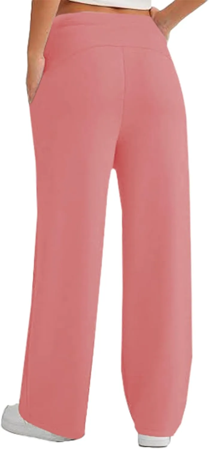 LYANER Women's Casual High Waist Drawstring Wide Leg Lounge Pants with Pocket