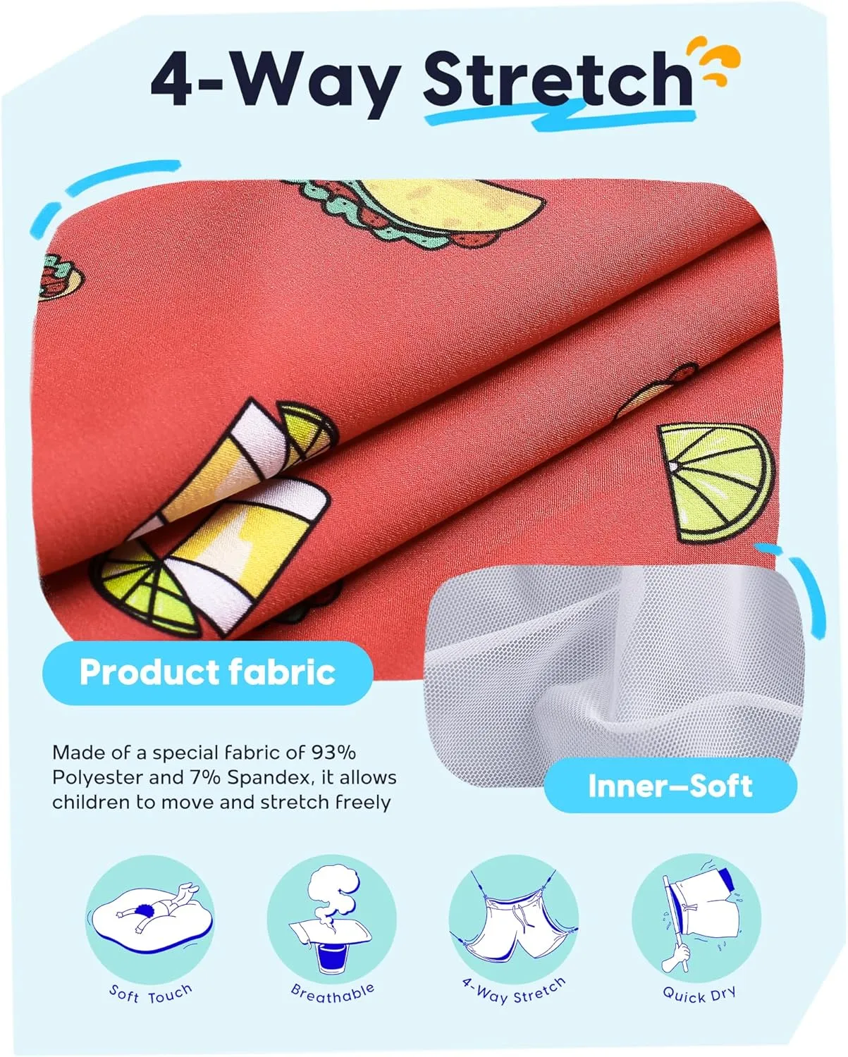 maamgic Boys Swim Trunks Stretch Quick Dry Swim Shorts Kids Bathing Suits Toddler Boy Swimsuit Swimwear