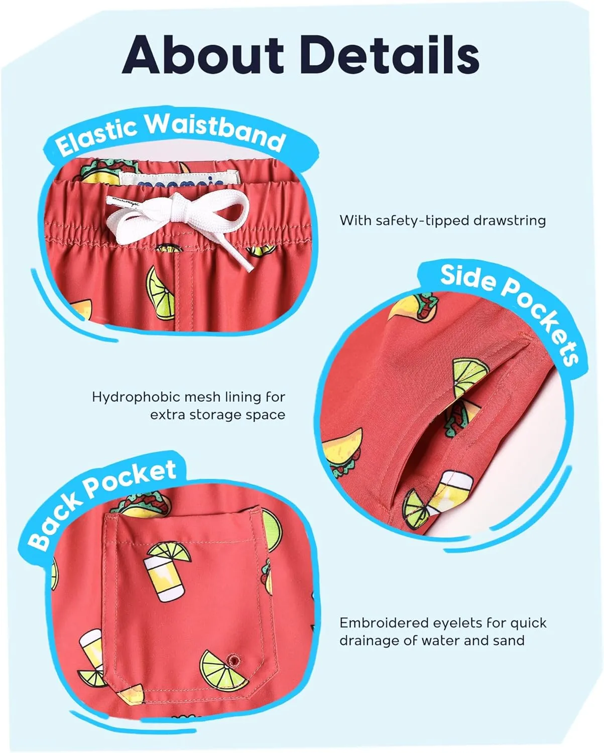 maamgic Boys Swim Trunks Stretch Quick Dry Swim Shorts Kids Bathing Suits Toddler Boy Swimsuit Swimwear