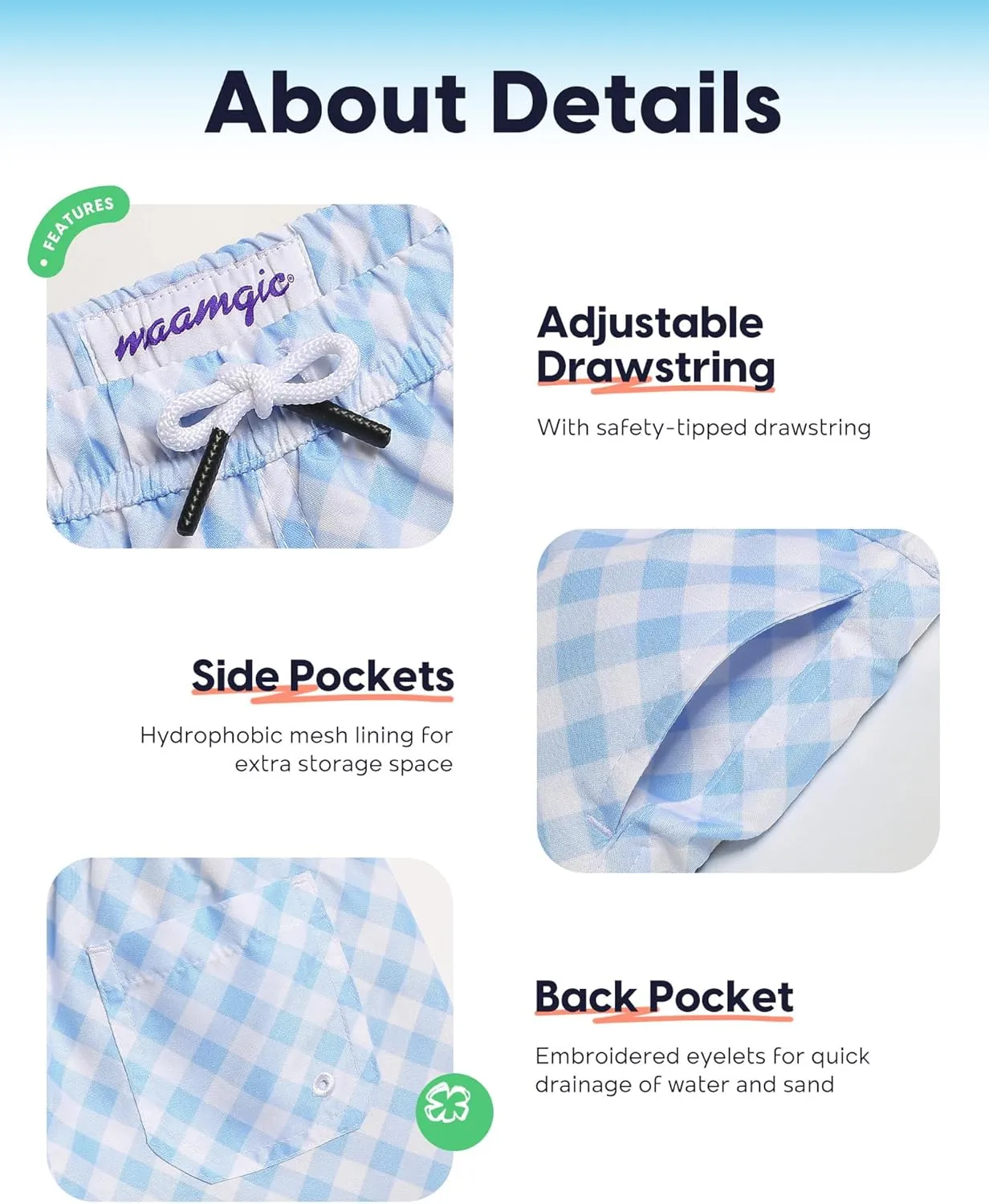 maamgic Swim Trunks Boys Toddler Bathing Suits for Kids Swimwear Baby Boy Swimsuit Boys Swim Shorts