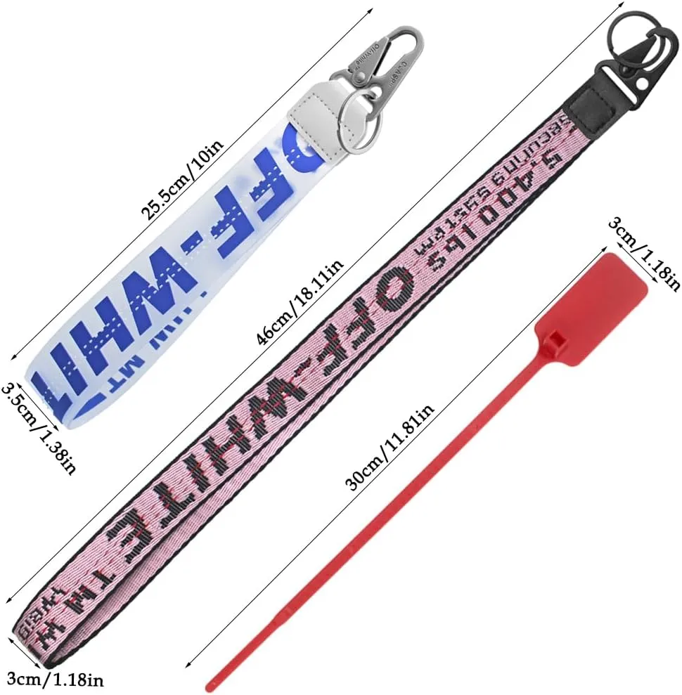maxin 2 Piece Classic Keychain Fashion Keychains Lanyard,Compatible Wristlet Strap for Key,Keys accessorie,Wristlet Keychain for Women & Men(Blue and Pink)