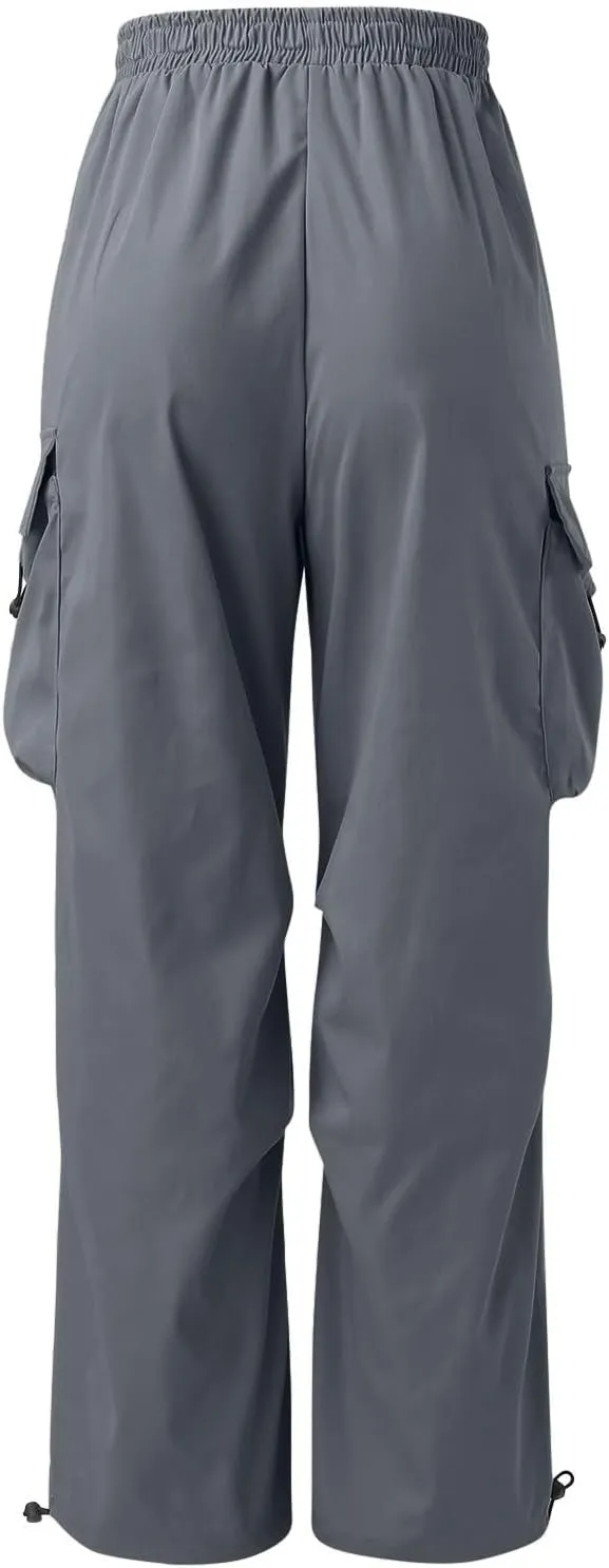 Mens Cargo Pants Casual Lightweight Drawstring Pant Hiking Pant with Multiple Pockets