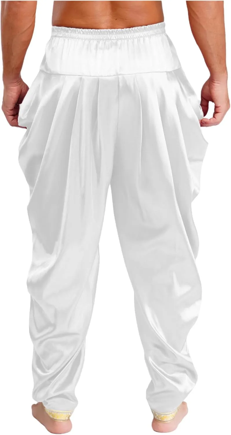 Men's Casual Harem Pants Palazzo Trousers Tribal Arabic Halloween Cosplay Pants Hippie Trousers