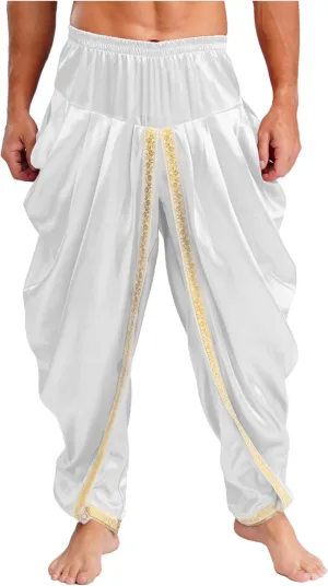 Men's Casual Harem Pants Palazzo Trousers Tribal Arabic Halloween Cosplay Pants Hippie Trousers