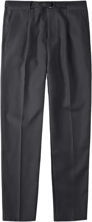 Men'S Dress Trousers Solid Color Flat Front Skinny Business Pants Slim Fit Chino Pencil Formal Pants (33,Black), Black, 33