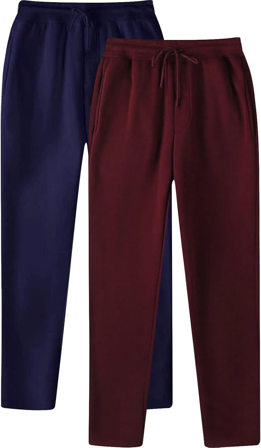 Mens Jogger Pants 2 Pack Sweatpants Lightweight Running Pant, Men Stretch Workout Jogging Gym Training Track Pants