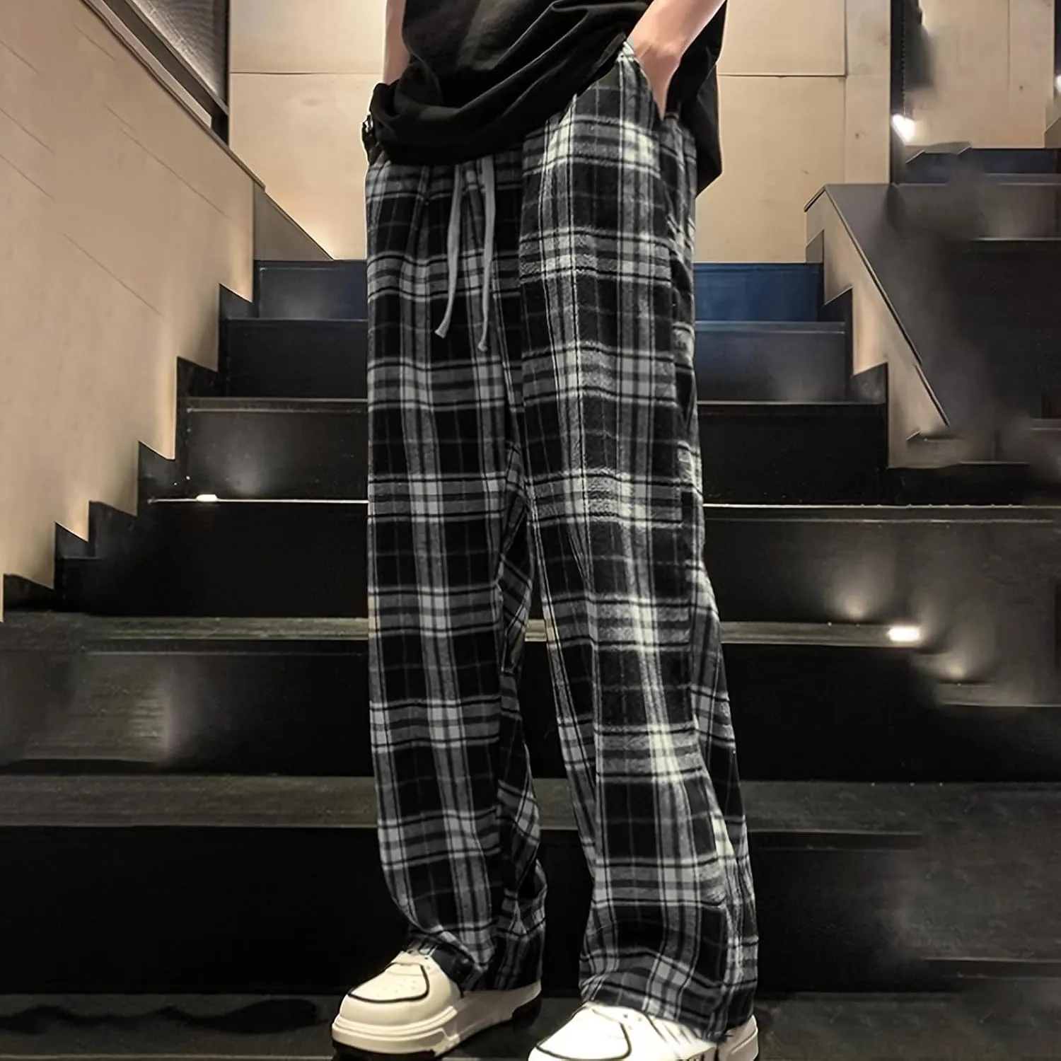 Men's Jogging Pants Casual Solid Color Jogger Loungewear Sweatpant Stretch Waistband Combat Cargo Pant