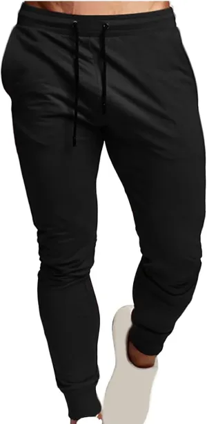 Men's Sport Pant Outdoor Workout Gym Training Jogger Trousers Slim Fit Breathable Drawstring Tapered Pant with Pocket