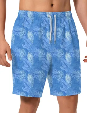 Mens Swim Trunks 8 inch Inseam Mesh Liner Quick-Dry Lightweight 4-Way Stretch Bathing Suit Swimming Trunks for Men UPF 50 