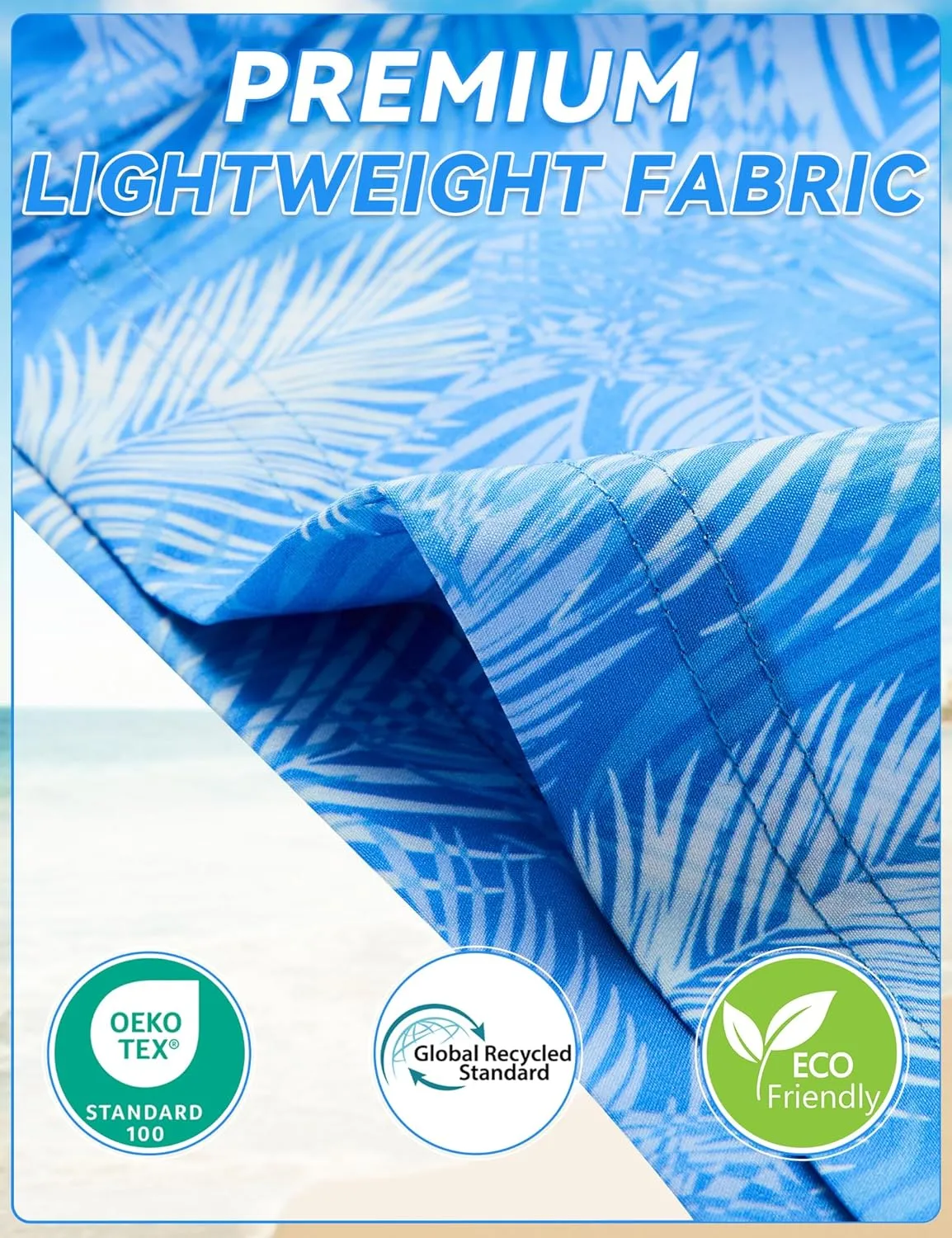 Mens Swim Trunks 8 inch Inseam Mesh Liner Quick-Dry Lightweight 4-Way Stretch Bathing Suit Swimming Trunks for Men UPF 50 