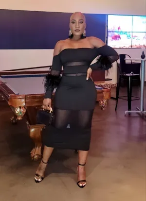 Milani Feathered Dress