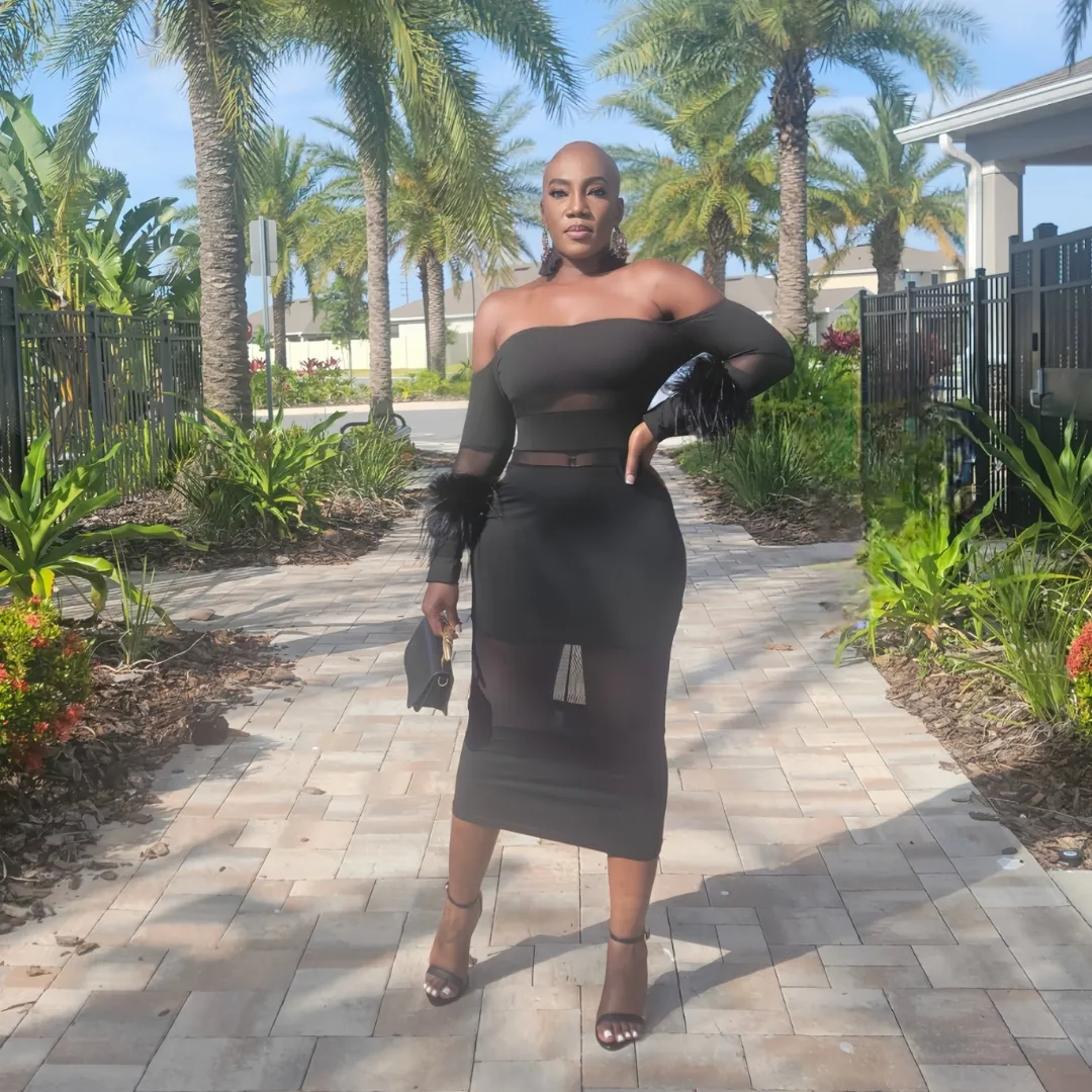 Milani Feathered Dress