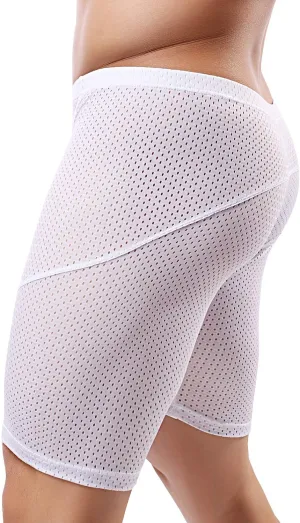 MIZOK Men's Tight Yoga Mesh Training Bodybuilding Gym Workout Shorts Jammer Swimsuit
