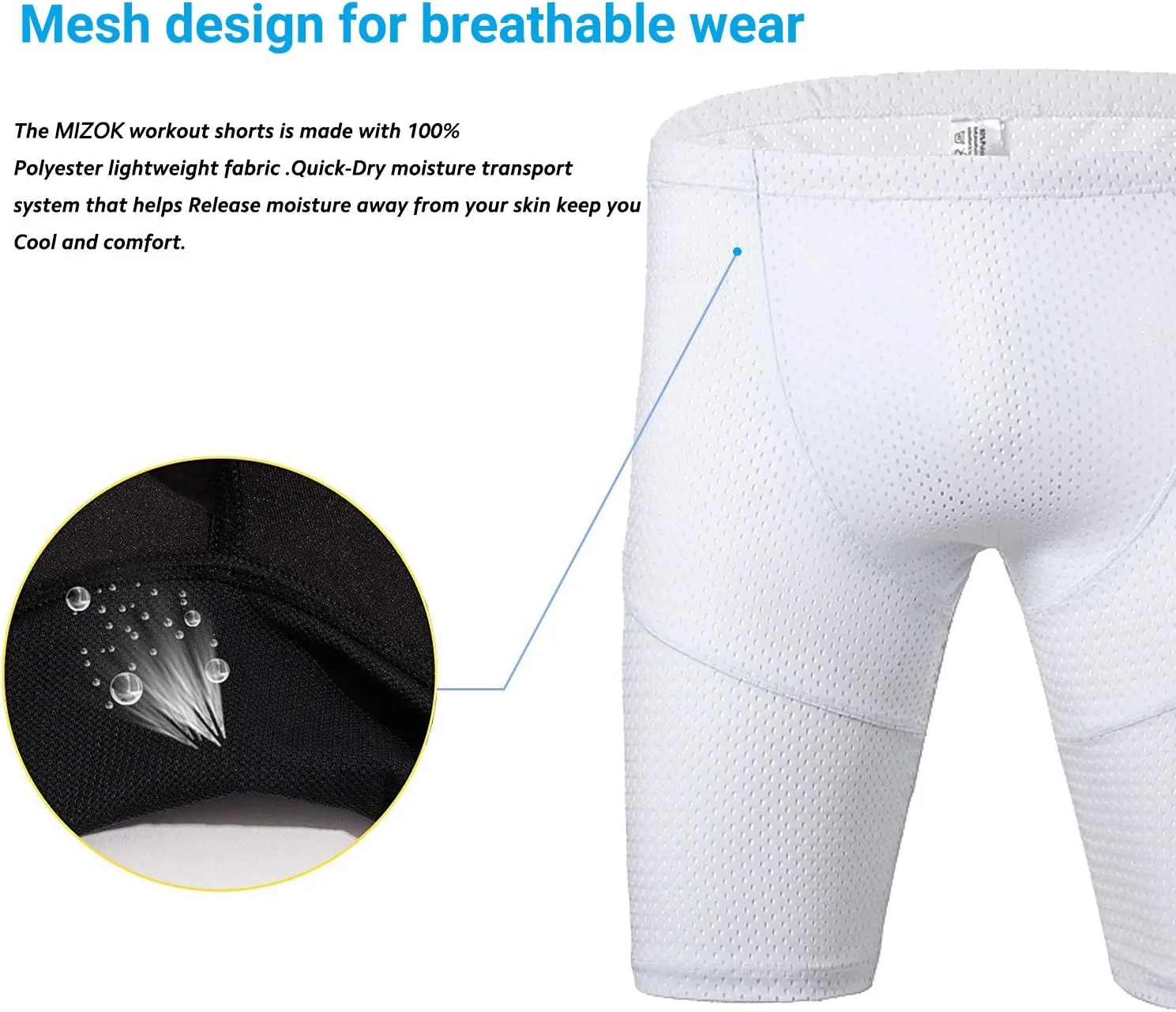 MIZOK Men's Tight Yoga Mesh Training Bodybuilding Gym Workout Shorts Jammer Swimsuit