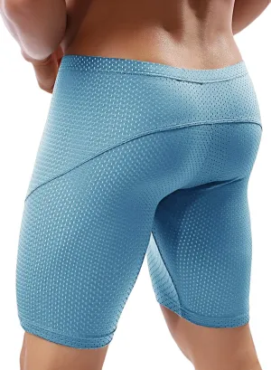 MIZOK Men's Tight Yoga Mesh Training Bodybuilding Gym Workout Shorts Jammer Swimsuit