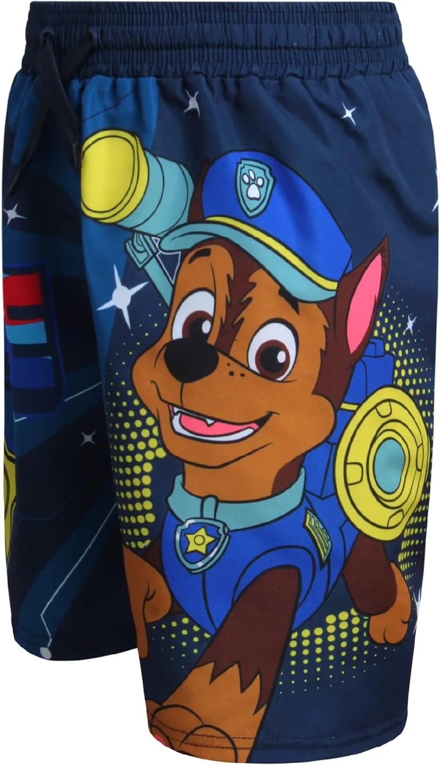 Nickelodeon Boys Swim Trunks - Paw Patrol Chase Marshall Rubble TMNT UPF 50  Quick Dry Boys Swim Shorts for Toddler & Big Kid