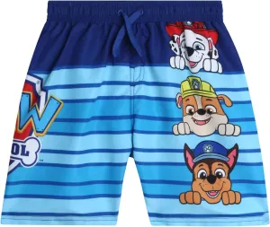 Nickelodeon Boys Swim Trunks - Paw Patrol Chase Marshall Rubble TMNT UPF 50  Quick Dry Boys Swim Shorts for Toddler & Big Kid