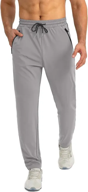 Palcomfy Pants for Me - Mens Gym Pants with Zipper Pockets Breathable Quick Dry Pants Stretch Outdoor Glide Pants Men