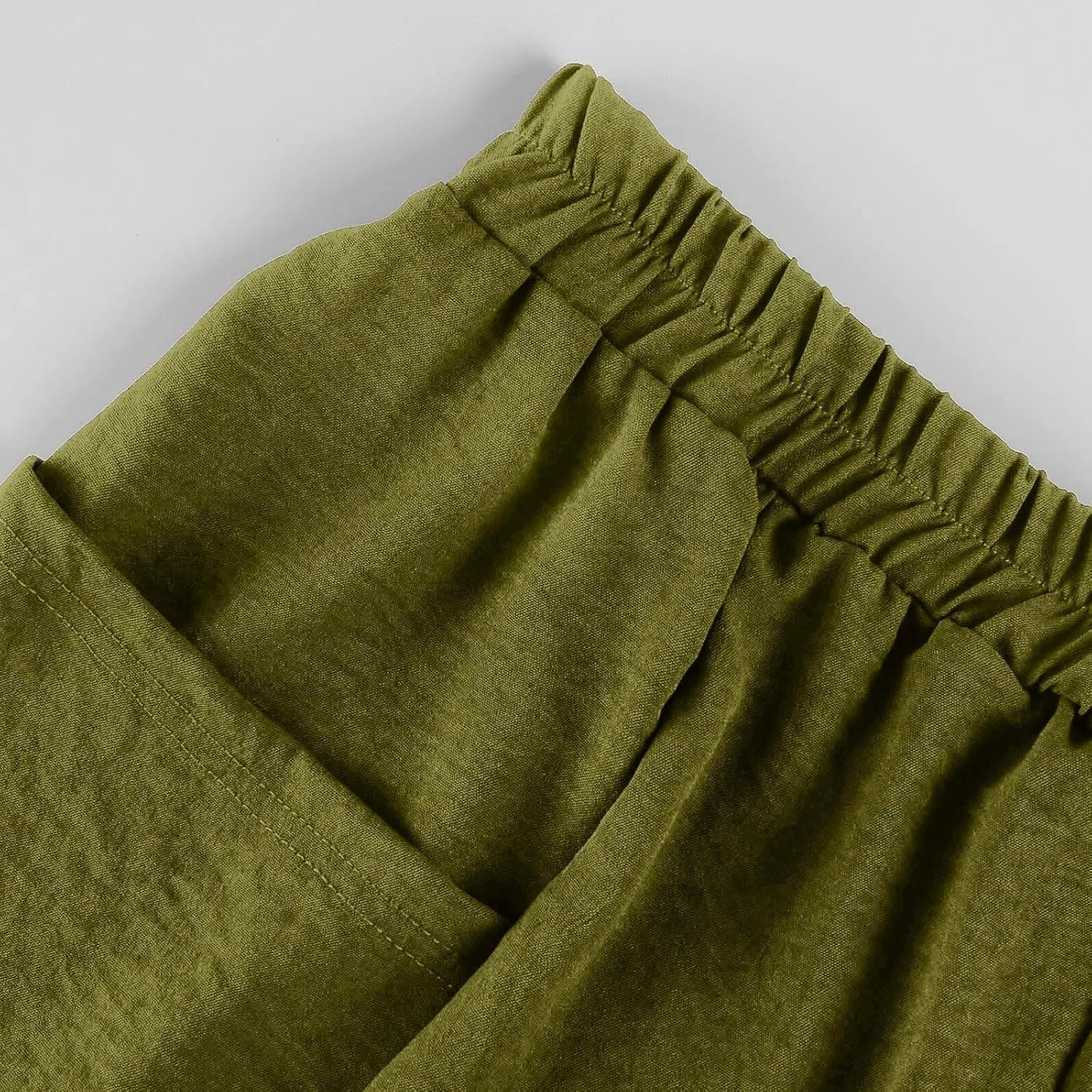 Pants for Women 2024 High Elastic Waist Plus Size Wide Leg Trousers Lounge Pants with Pockets, Small-5X-Large