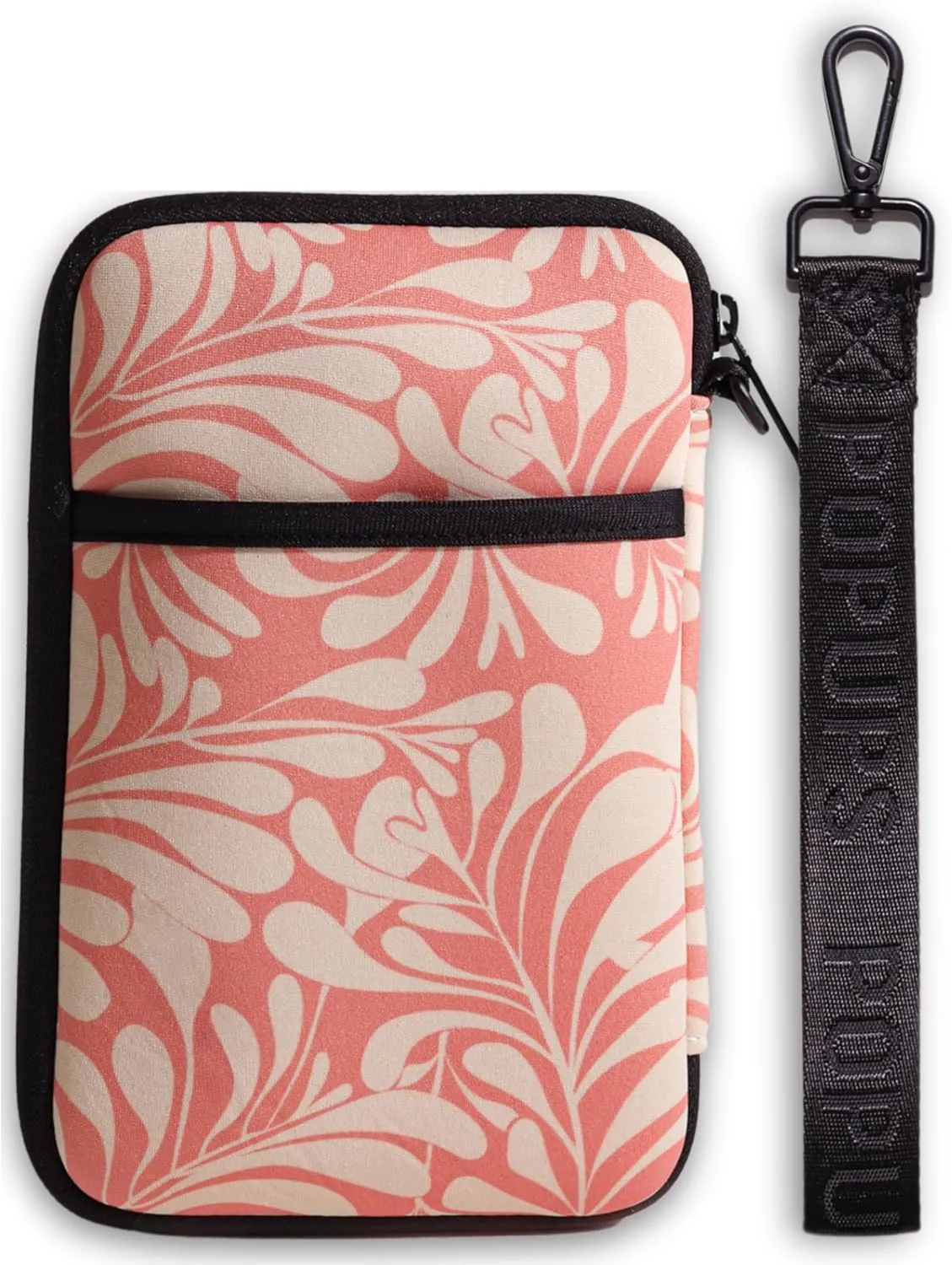 Passport Travel Wallet for Women - Large Multiple Document Organizer and Holder with Wristlet - Palm Pink