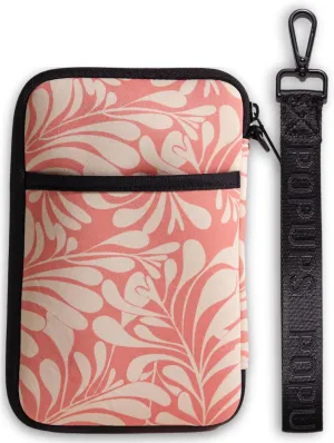 Passport Travel Wallet for Women - Large Multiple Document Organizer and Holder with Wristlet - Palm Pink