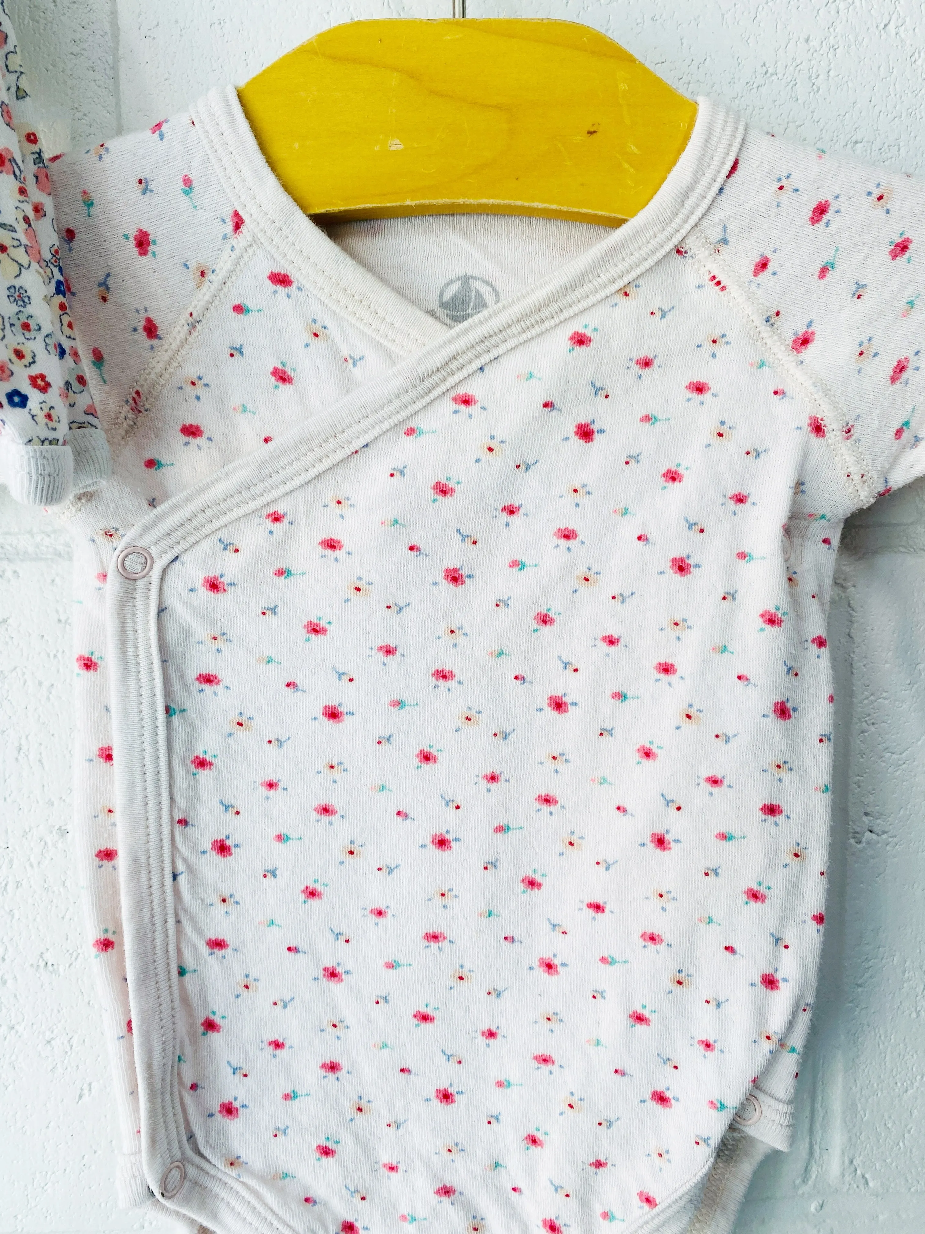 Petit Bateau Floral Onesie Bundle, 6 months