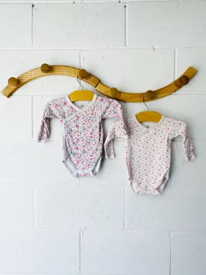 Petit Bateau Floral Onesie Bundle, 6 months