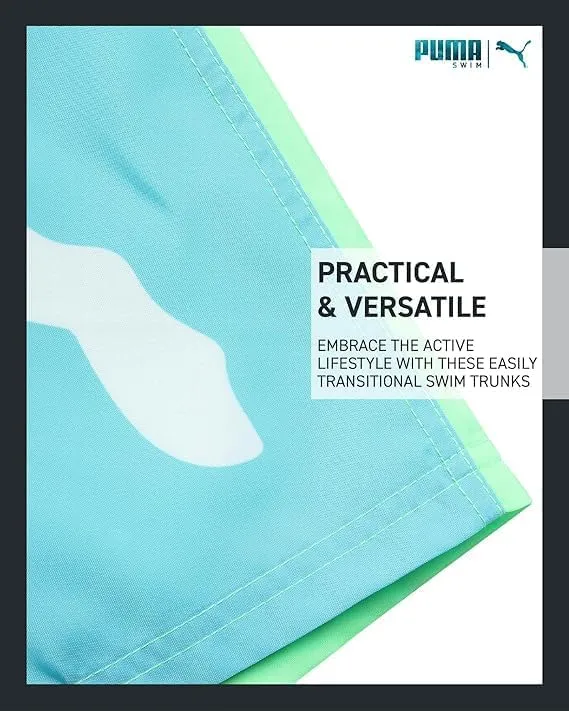 PUMA Boys Swim Trunks - 2 Pack Quick Dry Beach Bathing Suit Shorts for Boys with Breathable Mesh Lining (Sizes: S-XL)
