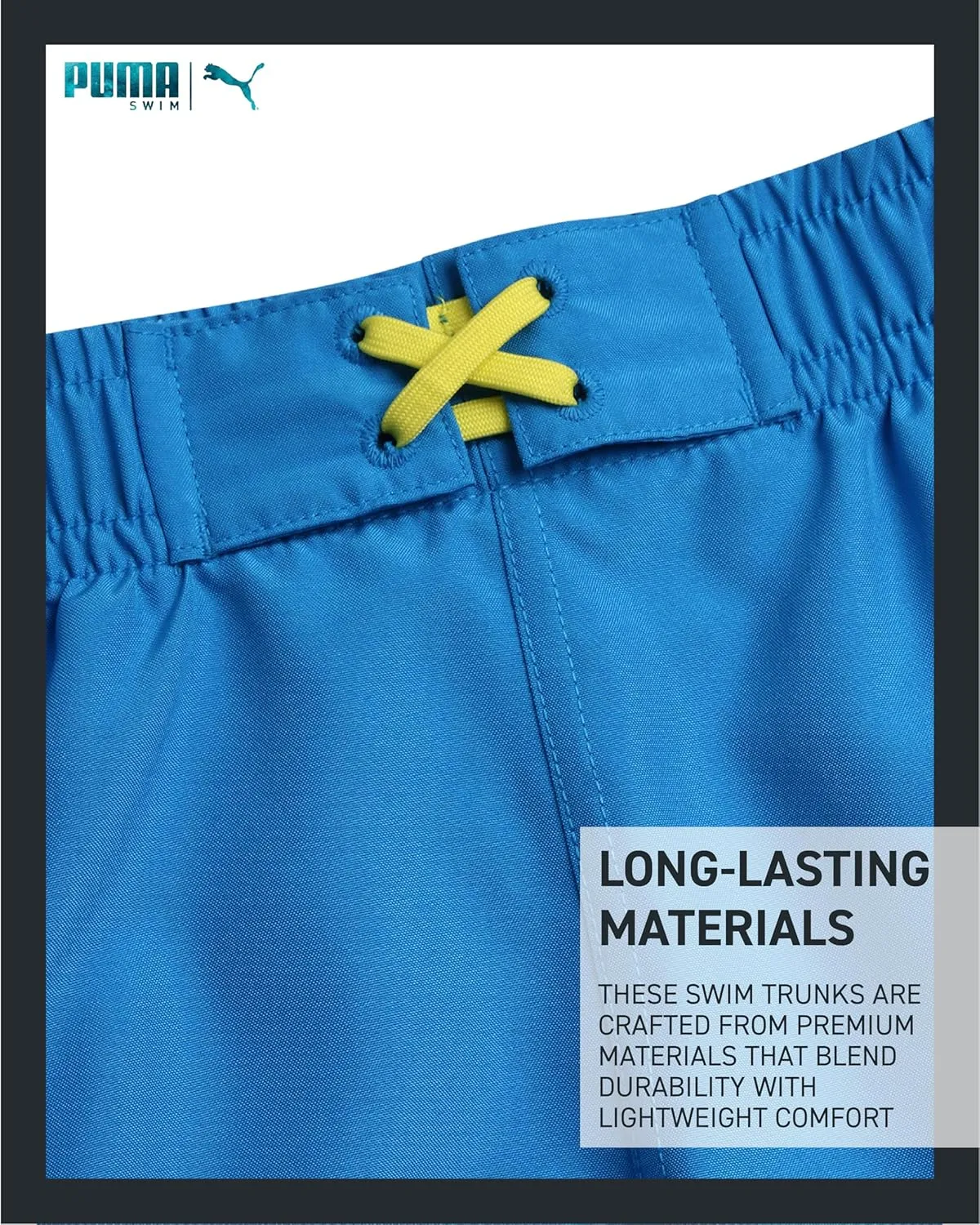PUMA Boys Swim Trunks - 2 Pack Quick Dry Beach Bathing Suit Shorts for Boys with Breathable Mesh Lining (Sizes: S-XL)