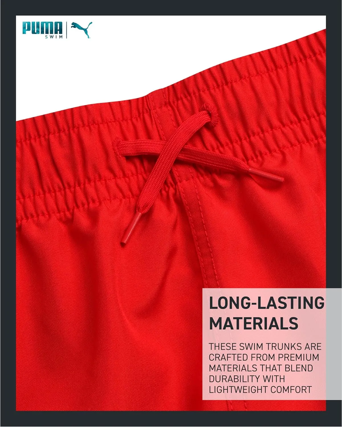 PUMA Boys Swim Trunks - 2 Pack Quick Dry Beach Bathing Suit Shorts for Boys with Breathable Mesh Lining (Sizes: S-XL)