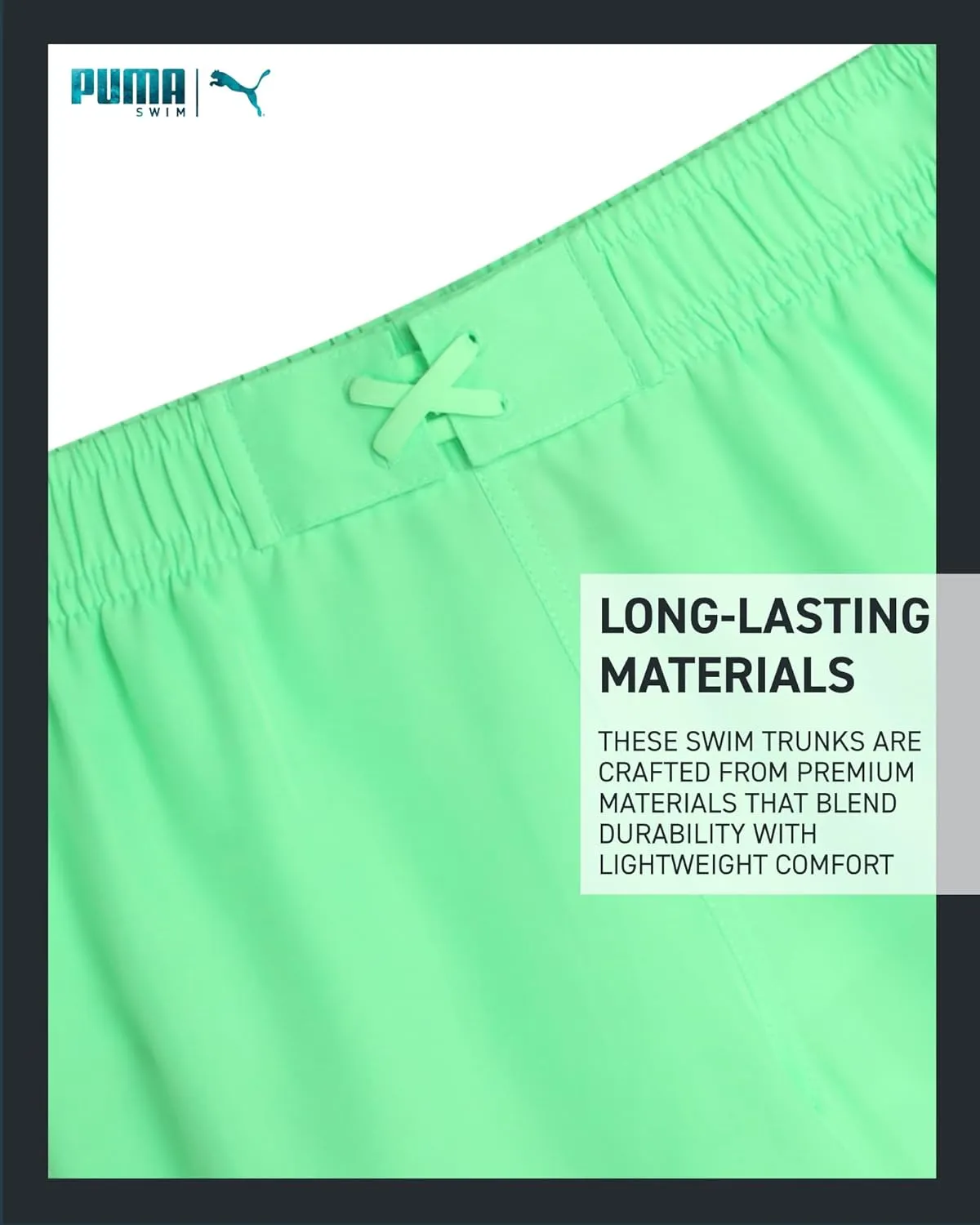 PUMA Boys Swim Trunks - 2 Pack Quick Dry Beach Bathing Suit Shorts for Boys with Breathable Mesh Lining (Sizes: S-XL)