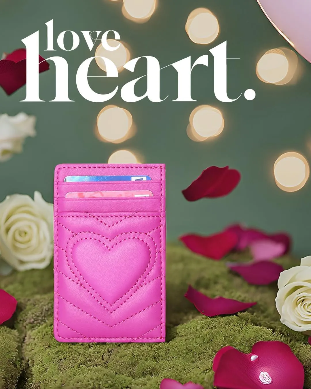 Quilted Leather Card Holder Wallet with RFID Blocking - Gifts for Teenage Girls and Women