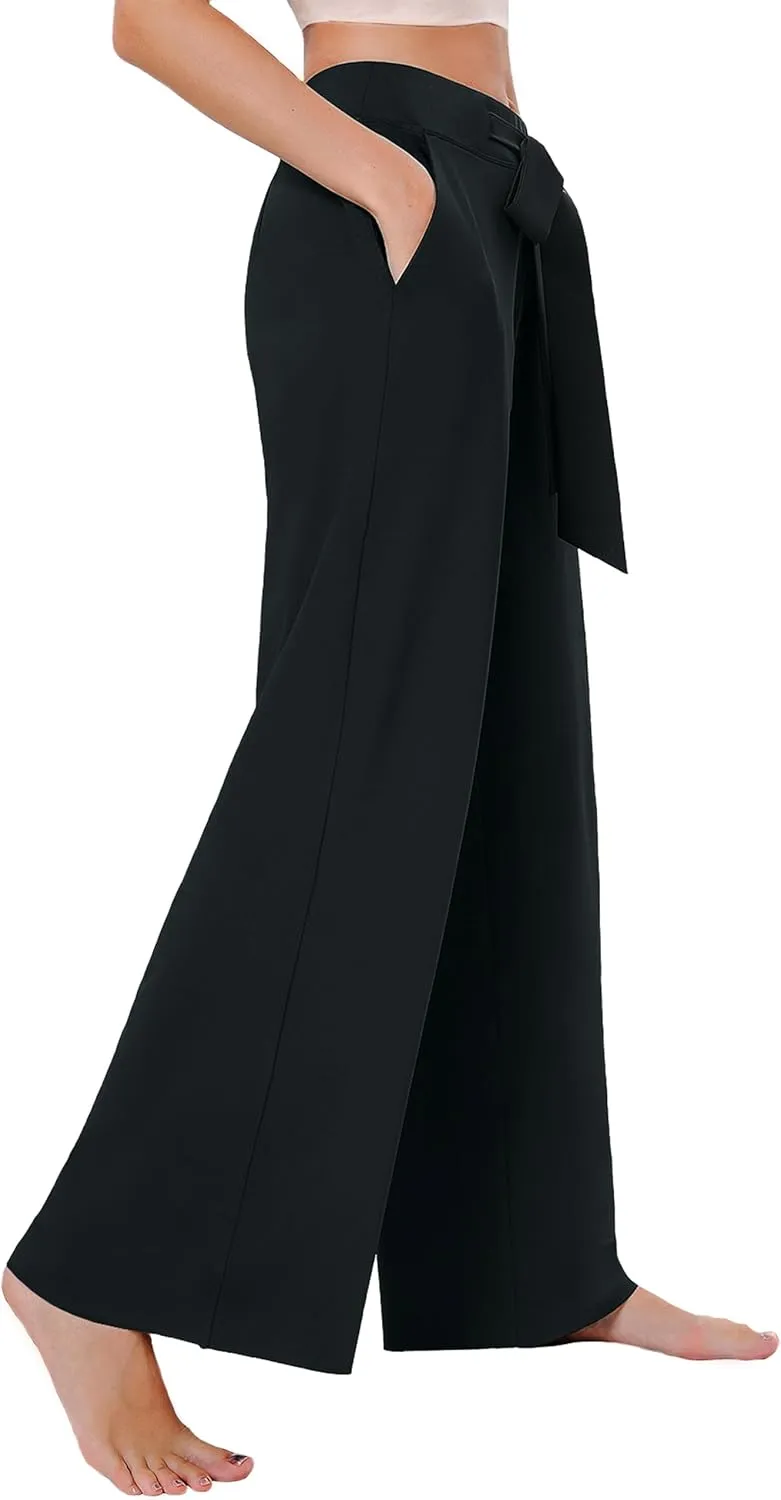 SEVEGO Tall Womens 30"/32"/34" Casual Loose Wide Leg Pants High Waisted Yoga Pants Comfy Palazzo Workout Lounge Trousers