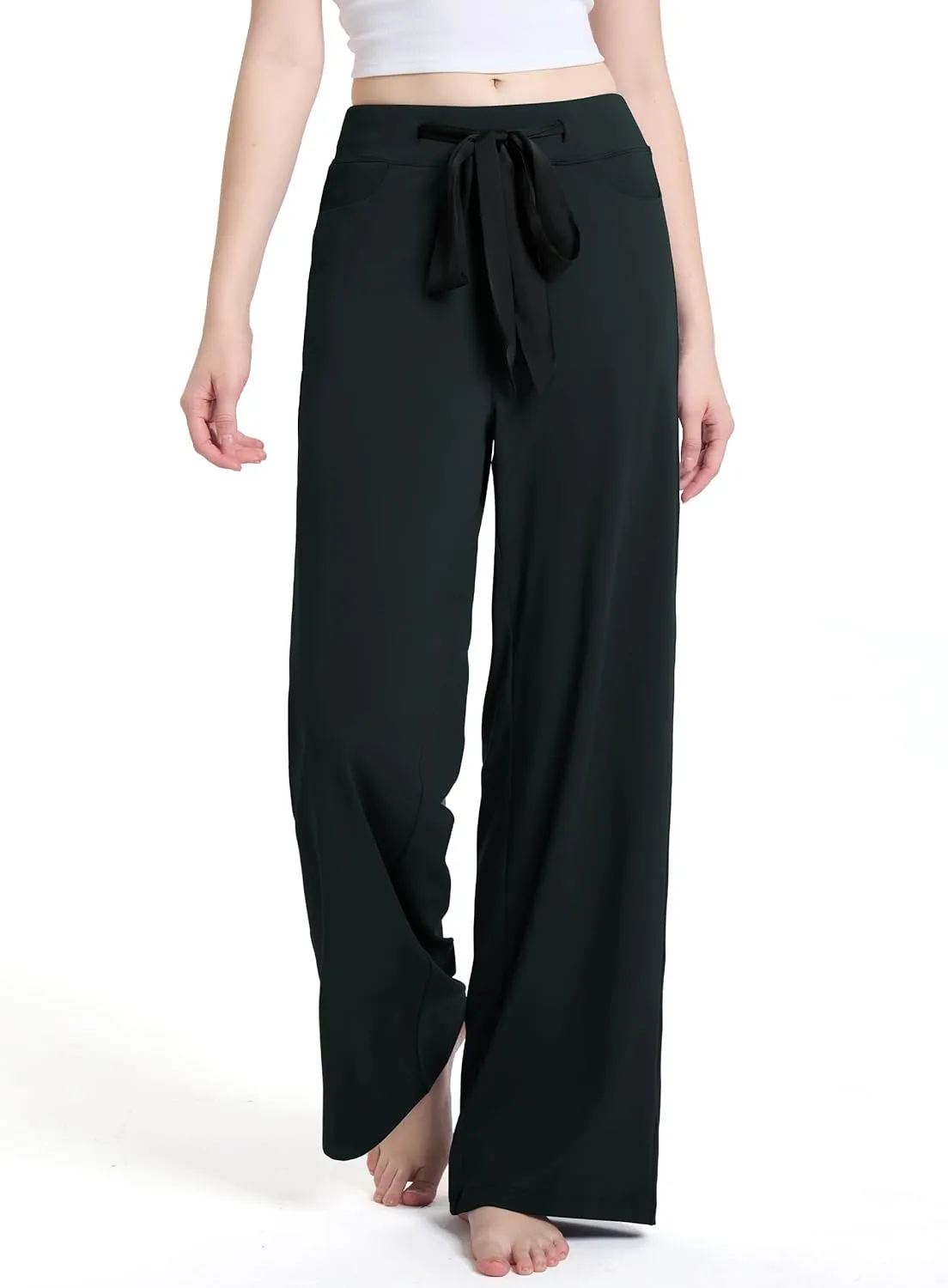 SEVEGO Tall Womens 30"/32"/34" Casual Loose Wide Leg Pants High Waisted Yoga Pants Comfy Palazzo Workout Lounge Trousers