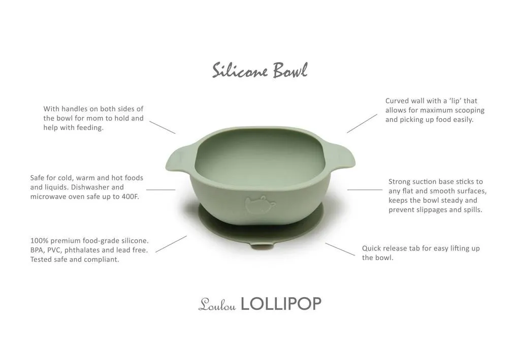 Silicone Snack Bowl - Sage by Loulou Lollipop