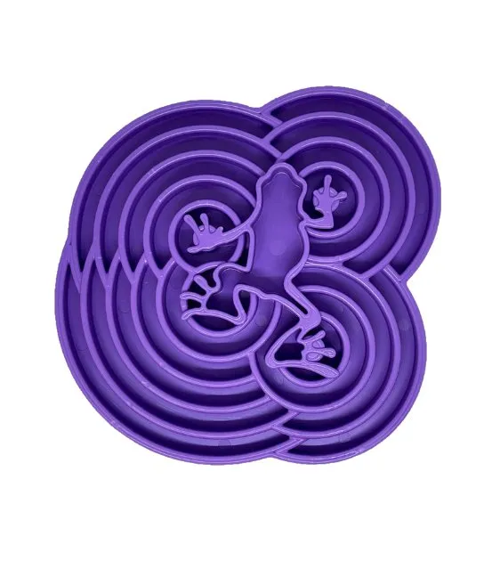 SodaPup Enrichment Feeding Tray For Dogs (Purple Water Frog)