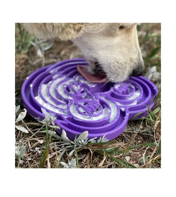 SodaPup Enrichment Feeding Tray For Dogs (Purple Water Frog)