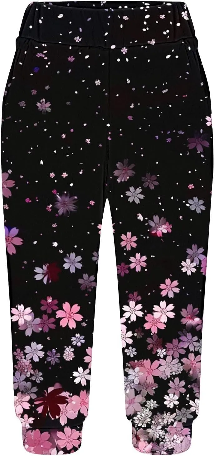 Sparkly Capris for Women High Rise Sequin Sports Athletic Pants Trending Party Cropped Trouser Cute Capri