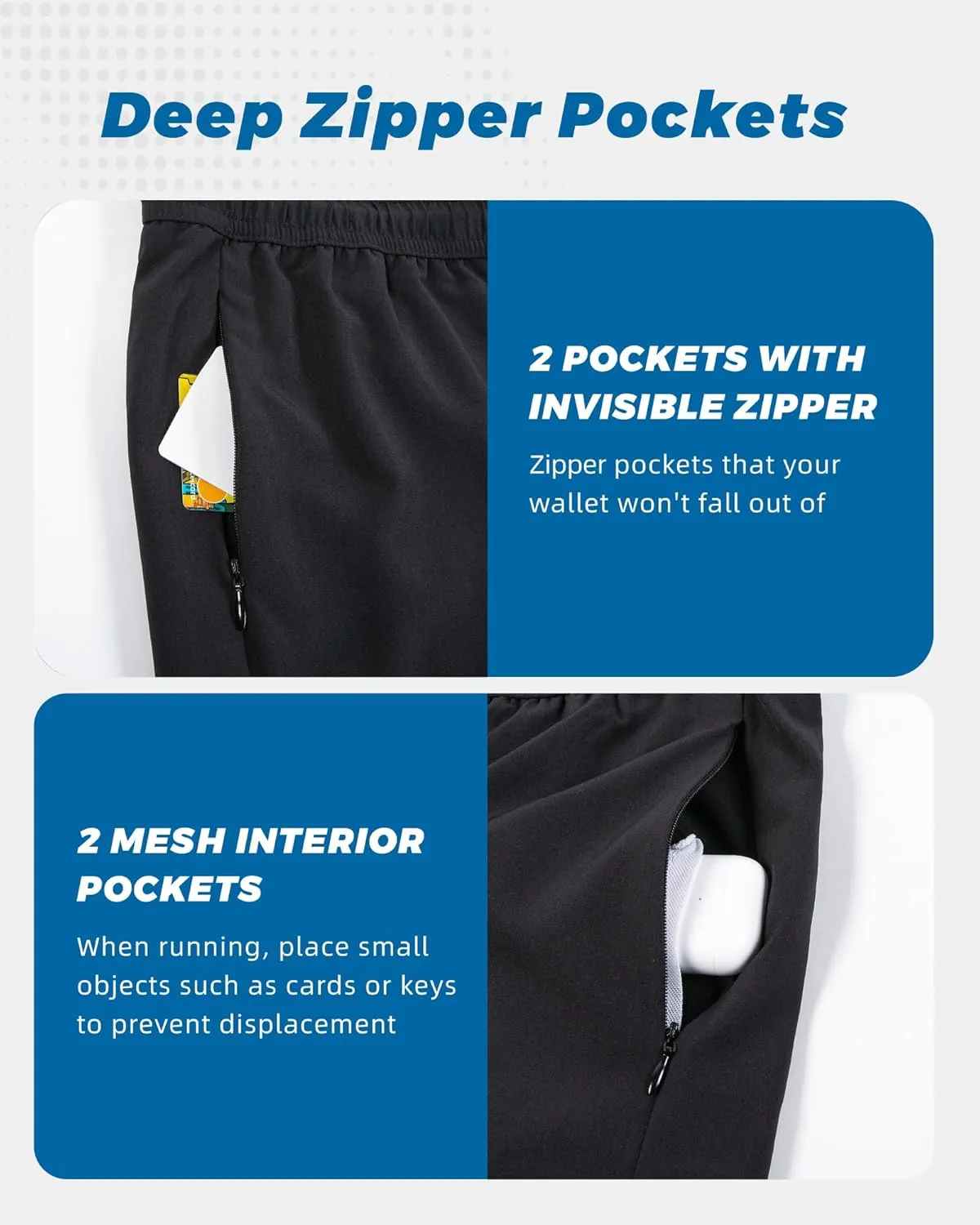 SURF CUZ Mens Swim Trunks with Compression Liner 5" Swim Shorts Quick Dry Bathing Suit Swimming Trunks Zipper Pockets