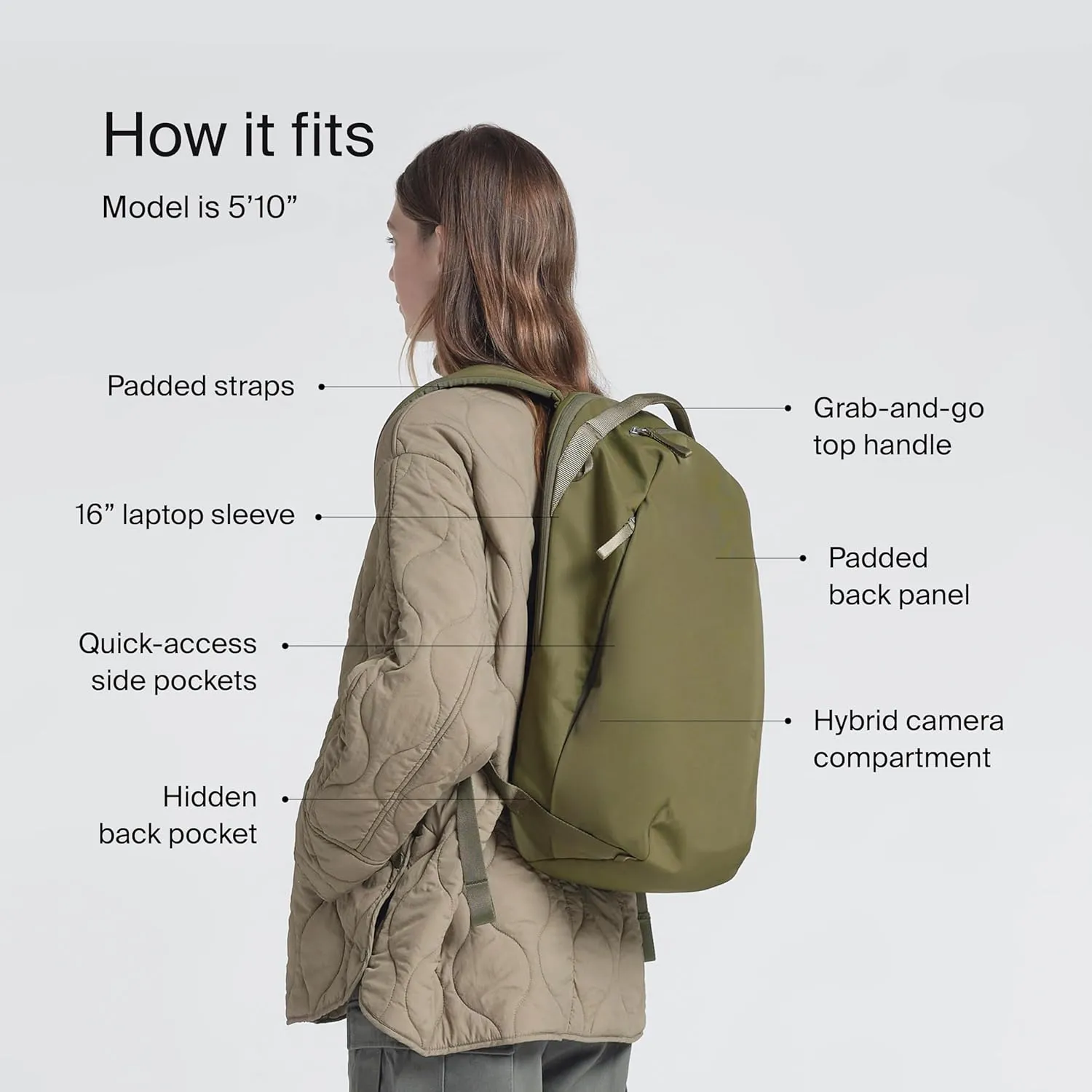 Urth Norite 24L Modular Camera Backpack  for DSLR, Lens, 15/16 Laptop, Weatherproof   Recycled
