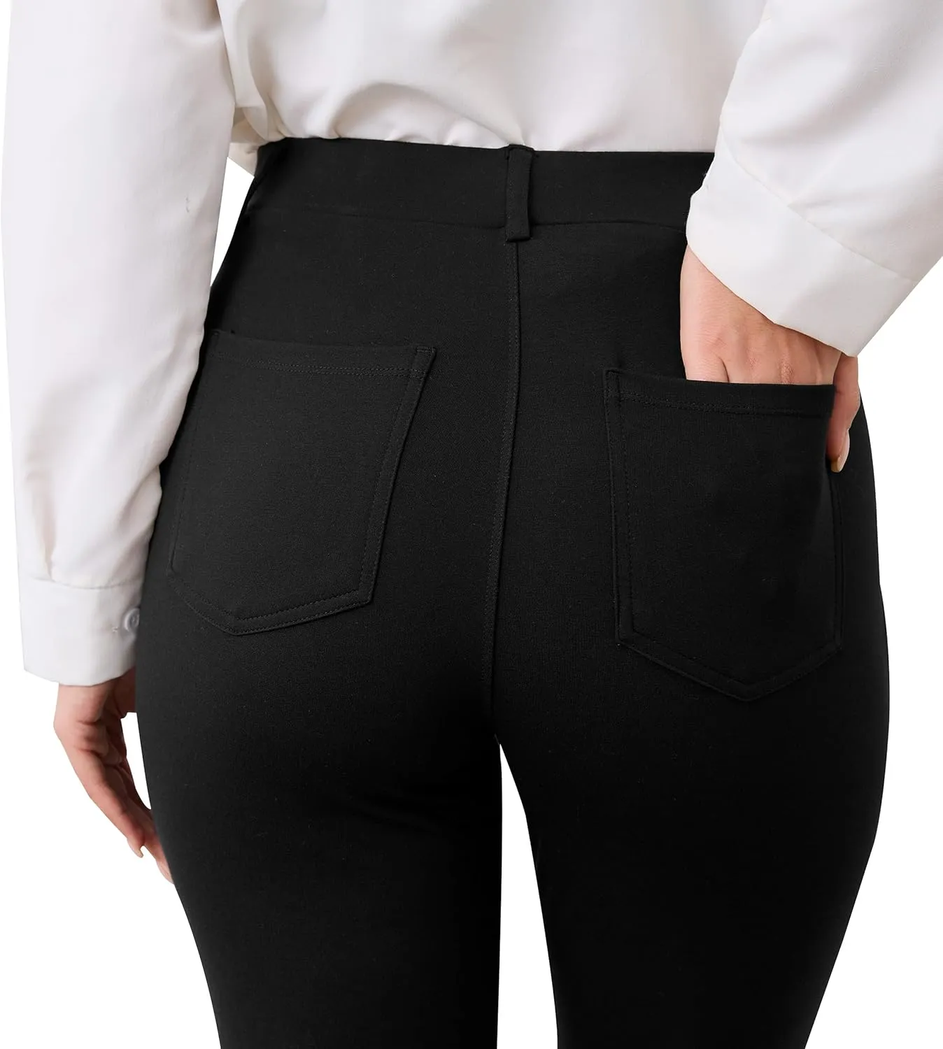 VIMPEP 2024 Fall Womens Classic Yoga Dress Pants High Rise Straight Soft Feeling Pull On Work Yoga Pants for Casual 2202