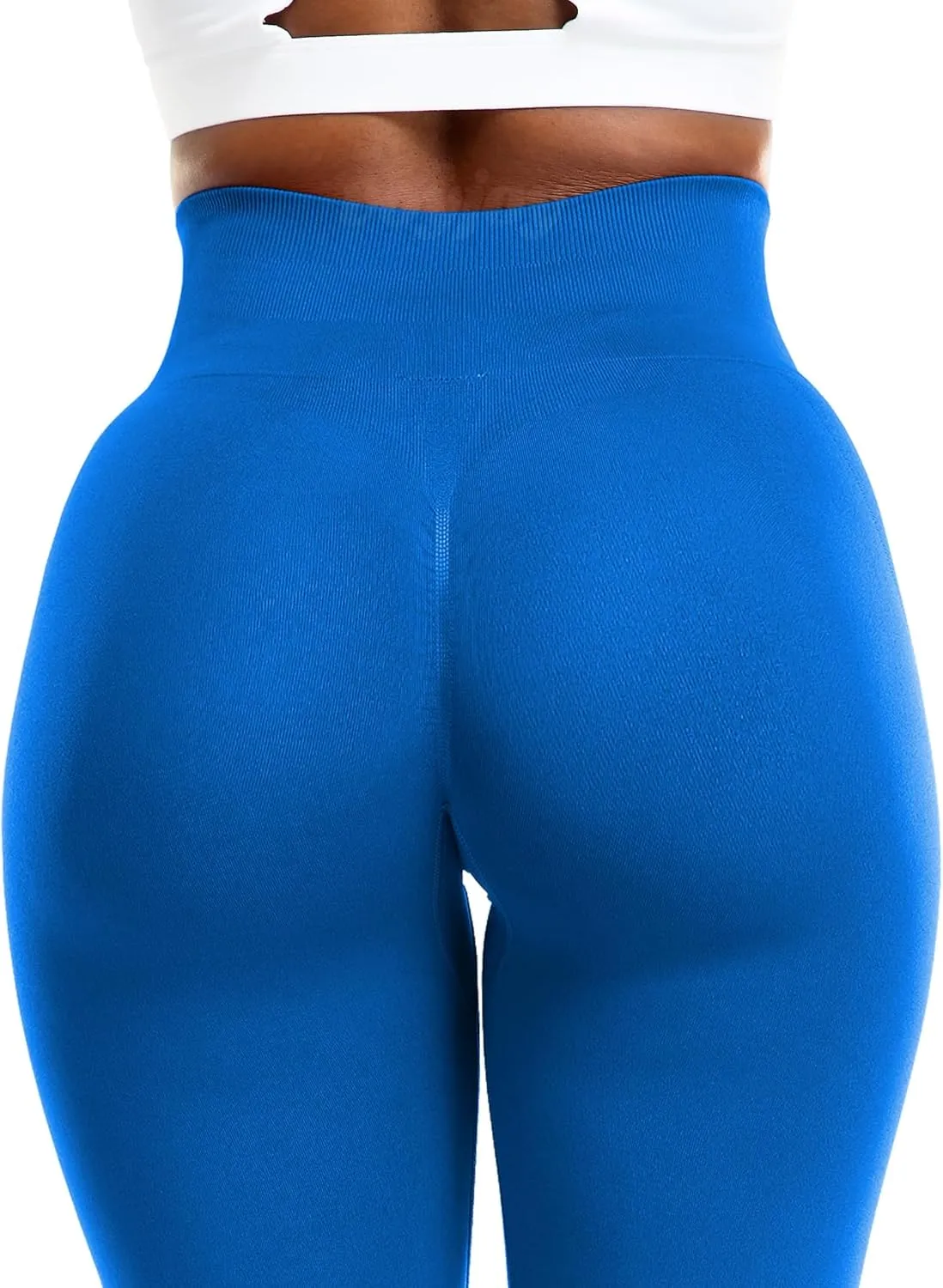 VOYJOY Athletic Workout Scrunch Leggings for Women High Waist Seamless Gym Pants Tummy Control Amplify Tights