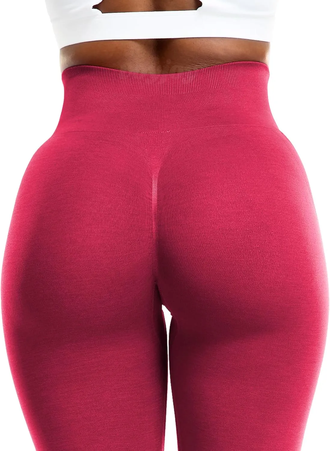 VOYJOY Athletic Workout Scrunch Leggings for Women High Waist Seamless Gym Pants Tummy Control Amplify Tights
